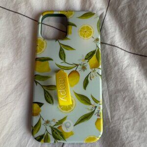 Beautiful light blue lemon print loopy iphone 12 12pro EUC